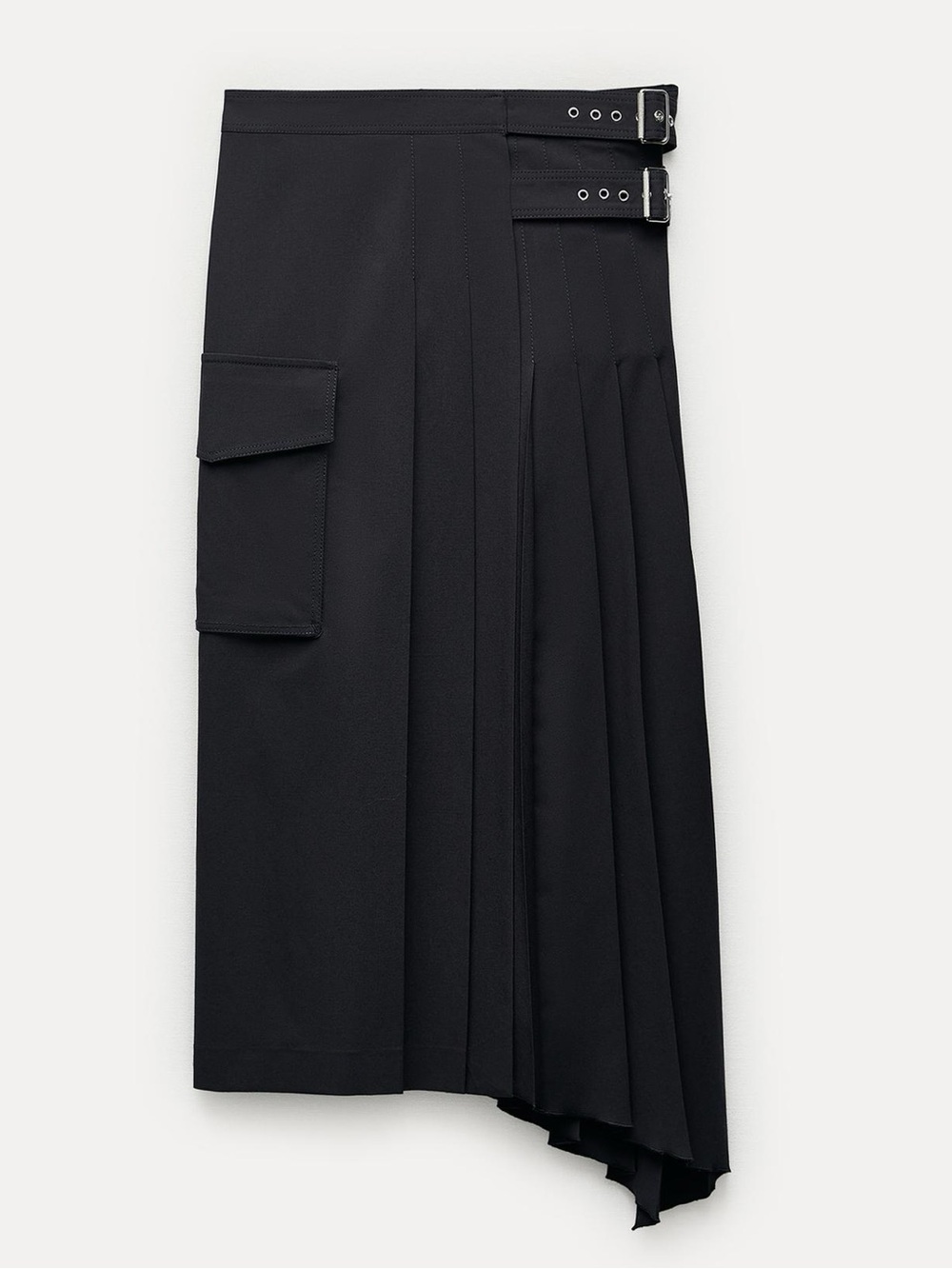 Zara ZW Collection Assymetric Minimalist Skirt
